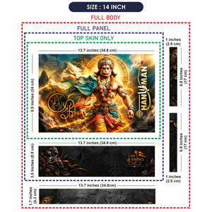 Hanuman Jai Shri Ram Halo Laptop Skin - View 7