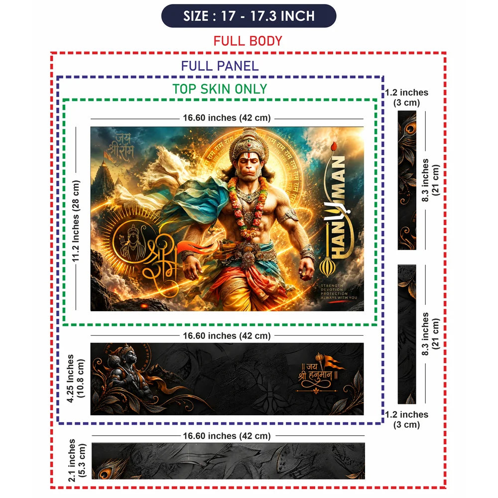 Hanuman Jai Shri Ram Halo Laptop Skin - View 9