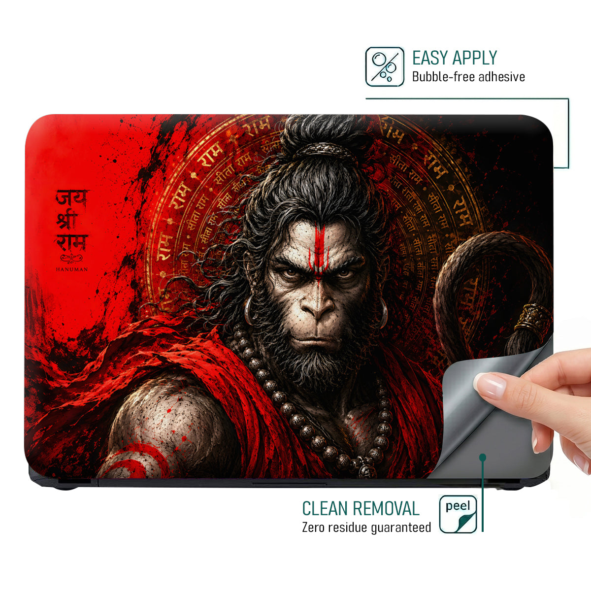 Hanuman Jai Shri Ram Laptop Skin - View 4