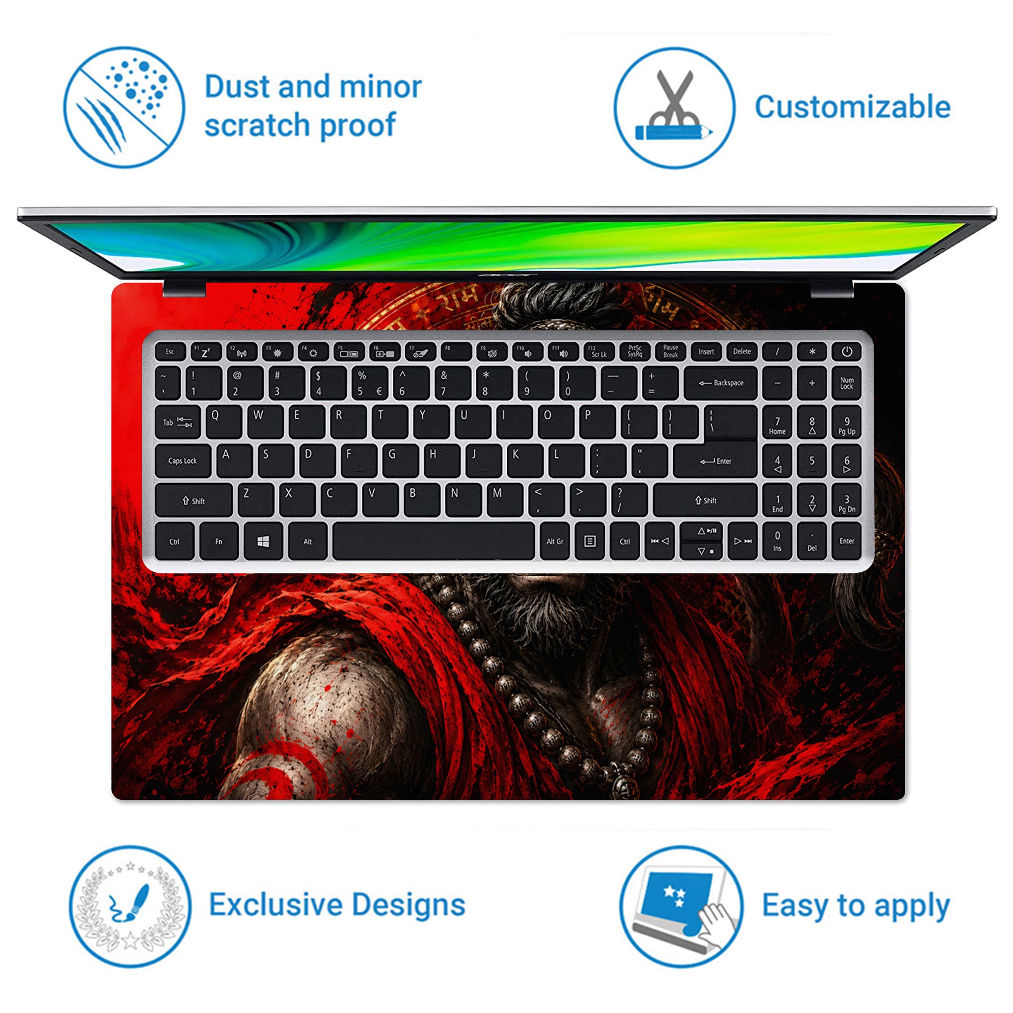 Hanuman Jai Shri Ram Laptop Skin - View 5