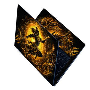Hanuman Leap Spear Gold Laptop Skin - View 2