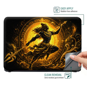 Hanuman Leap Spear Gold Laptop Skin - View 4