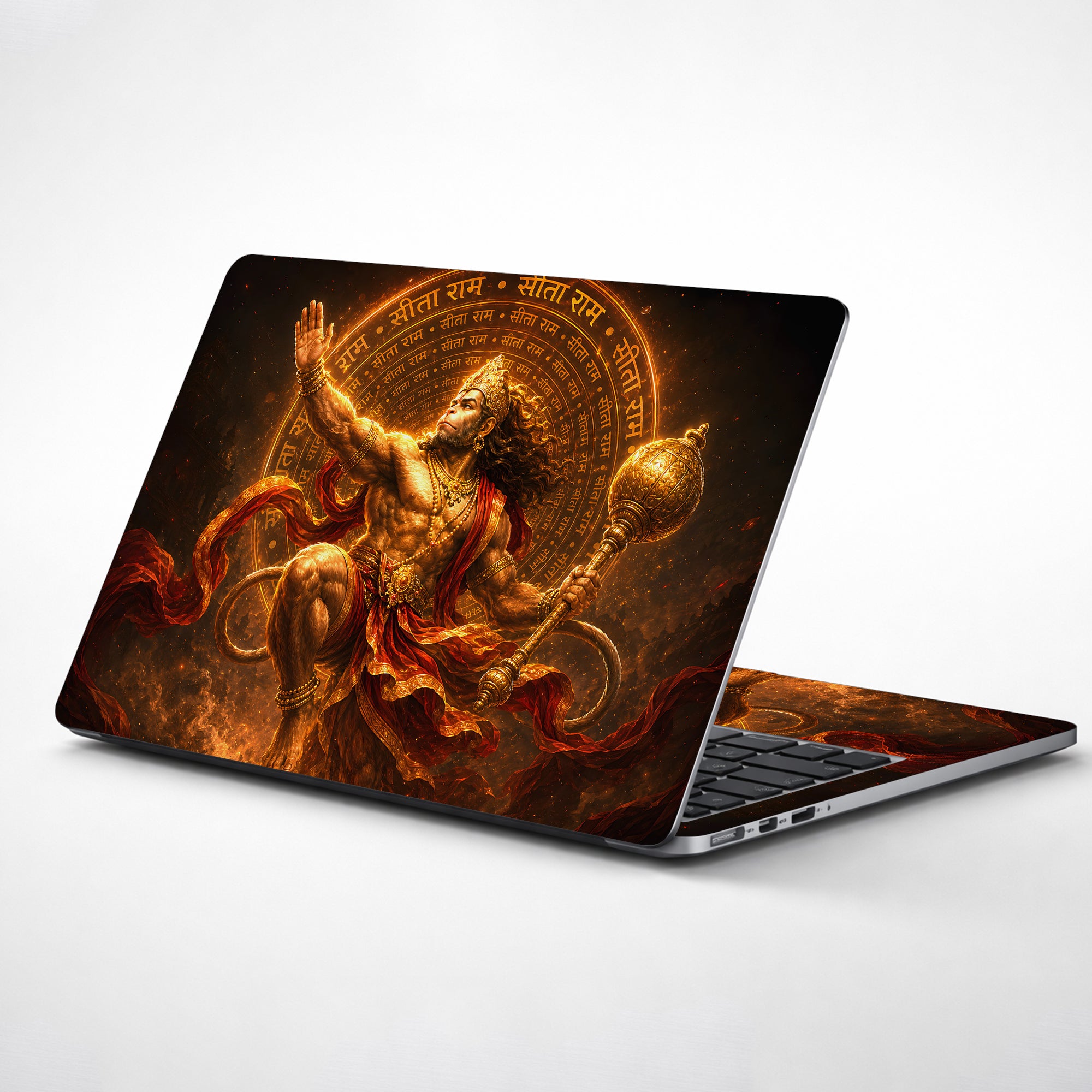 Hanuman Mace Sita Ram Mandala Laptop Skin - View 1