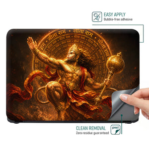 Hanuman Mace Sita Ram Mandala Laptop Skin - View 4