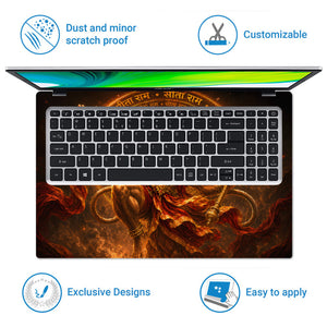 Hanuman Mace Sita Ram Mandala Laptop Skin - View 5