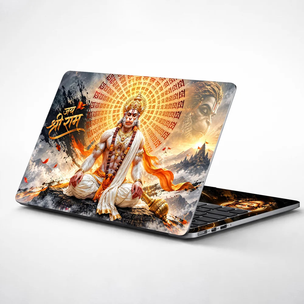 Hanuman Meditation Ram Mandala Laptop Skin - View 1