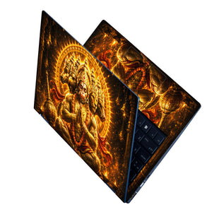 Hanuman Panchmukhi Five Faced with Bells Laptop Skin - View 2