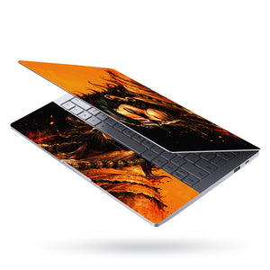 Hanuman Portrait Orange Fierce Laptop Skin - View 3