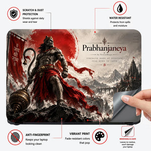 Hanuman Prabhanjaneya Divine Laptop Skin - View 4