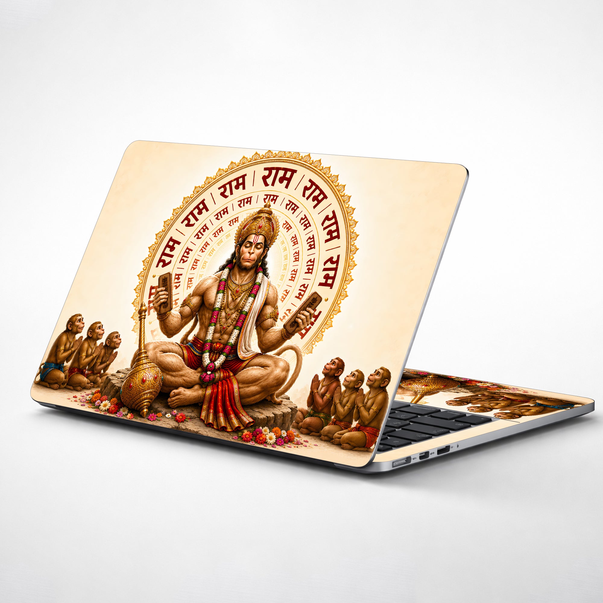 Hanuman Ram Naam Chakra with Vanar Sena Laptop Skin - View 1