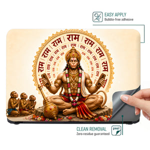 Hanuman Ram Naam Chakra with Vanar Sena Laptop Skin - View 4