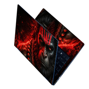 Hanuman Red Angry Face Closeup Laptop Skin - View 2