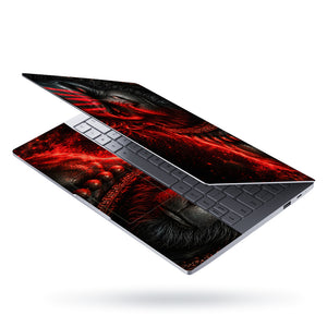 Hanuman Red Angry Face Closeup Laptop Skin - View 3