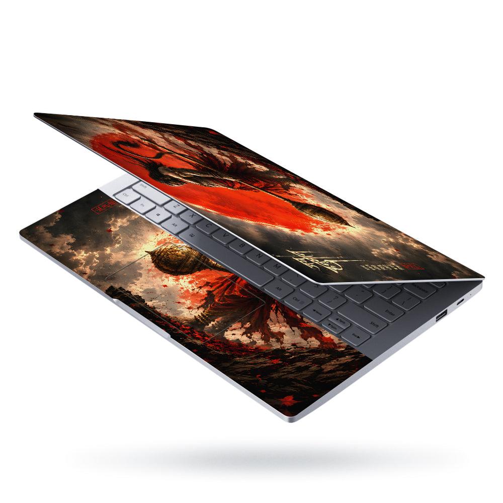 Hanuman Red Moon Mace Hindi Laptop Skin - View 3
