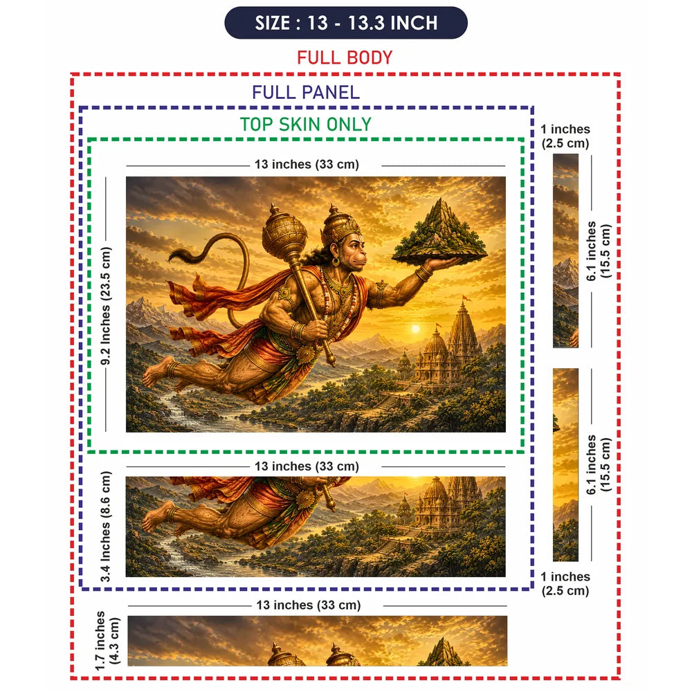 Hanuman Sanjeevani Mountain Flight Laptop Skin - View 6