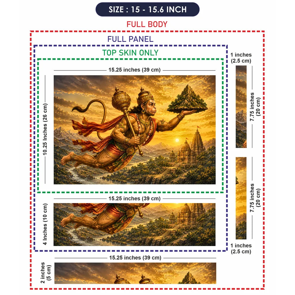 Hanuman Sanjeevani Mountain Flight Laptop Skin - View 8