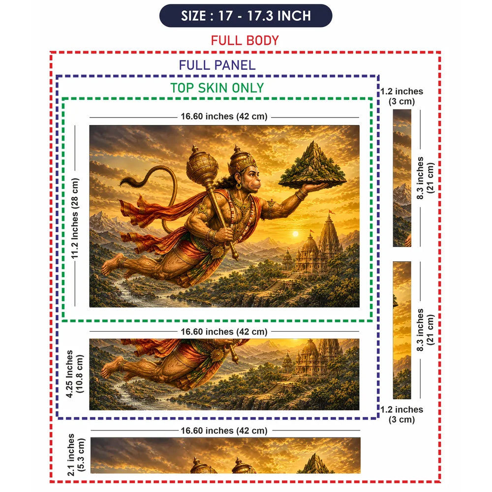 Hanuman Sanjeevani Mountain Flight Laptop Skin - View 9