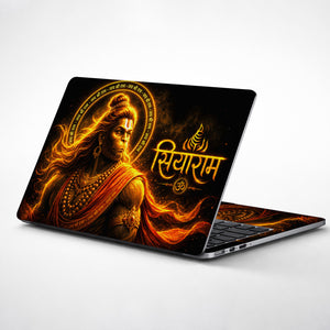 Hanuman Siyaram Mantra Halo Laptop Skin - View 1