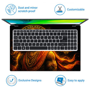 Hanuman Siyaram Mantra Halo Laptop Skin - View 5