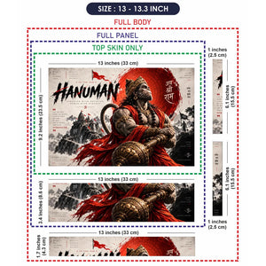 Hanuman Strength With Devotion Laptop Skin - View 6