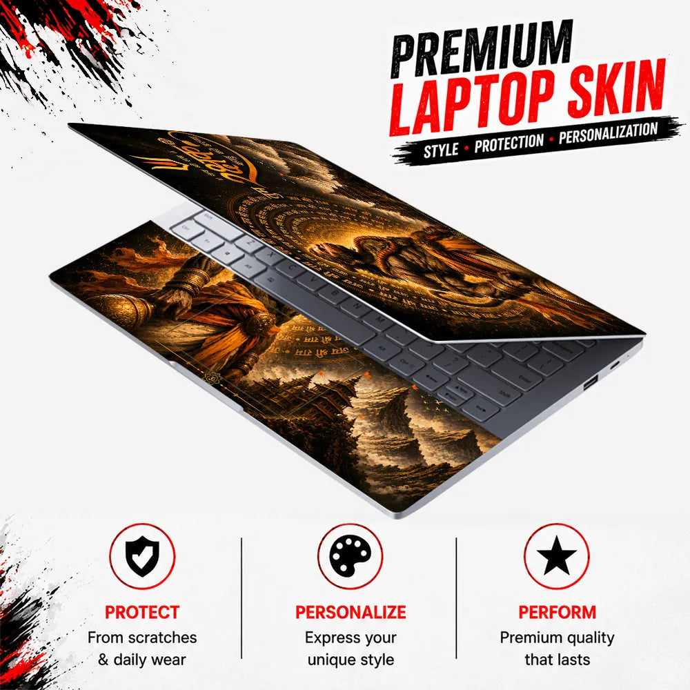 Hanuman Tum Rakshak Mandala Laptop Skin - View 3
