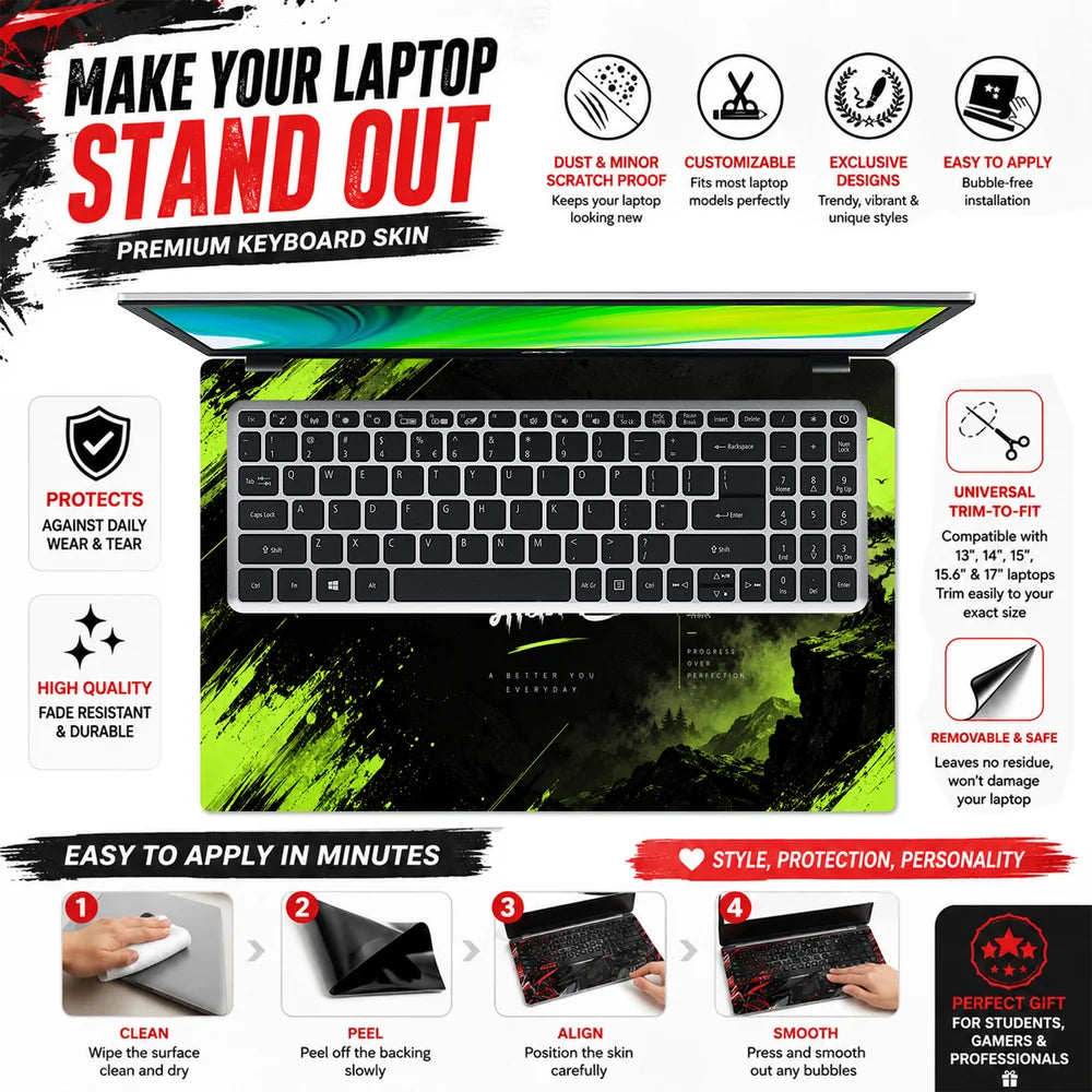 Har Din Behtar Green Moon Laptop Skin - View 5
