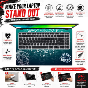 Har Har Mahadev Blue Trishul Laptop Skin - View 5