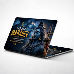 Har Har Mahadev Himalaya Laptop Skin - View 1