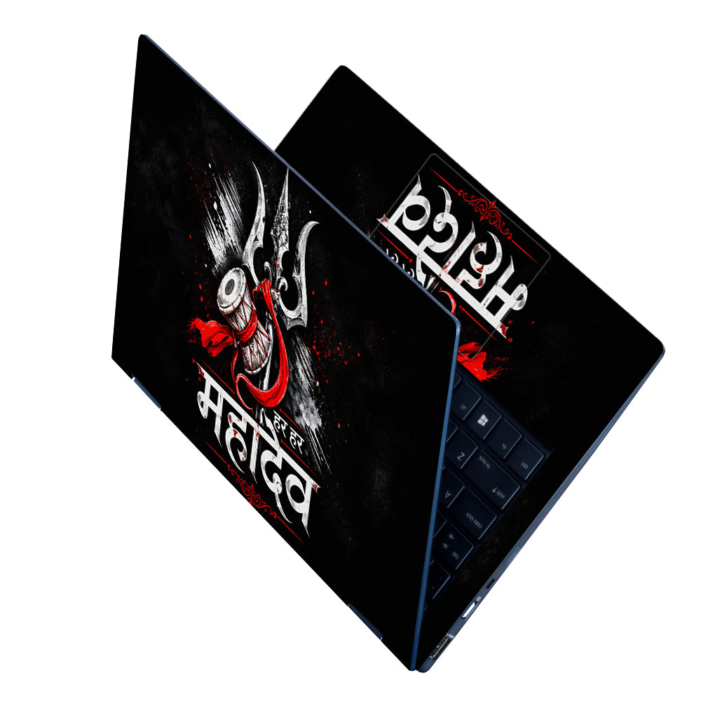 Har Har Mahadev Trident Laptop Skin - View 2