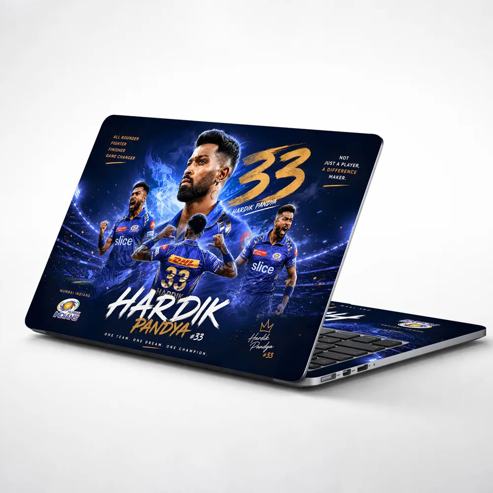 Hardik Pandya 33 Difference Maker Laptop Skin - View 1