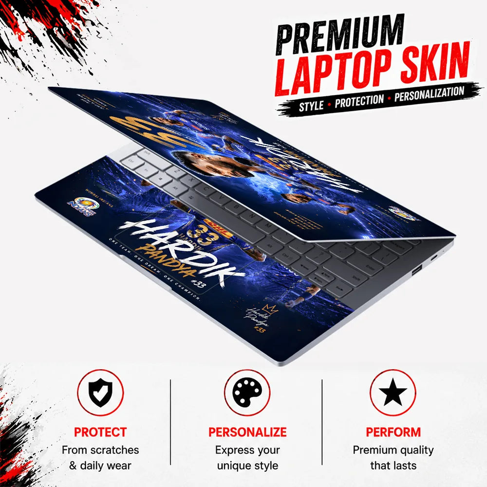 Hardik Pandya 33 Difference Maker Laptop Skin - View 3