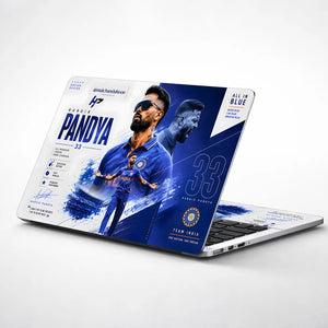 Hardik Pandya All In Blue Team Laptop Skin - View 1