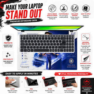 Hardik Pandya All In Blue Team Laptop Skin - View 5