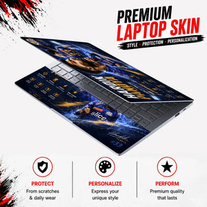 Hardik Pandya Blue Lightning Laptop Skin - View 3