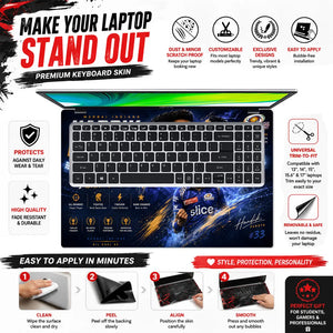 Hardik Pandya Blue Lightning Laptop Skin - View 5