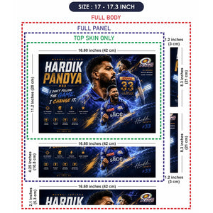 Hardik Pandya Blue Lightning Laptop Skin - View 9