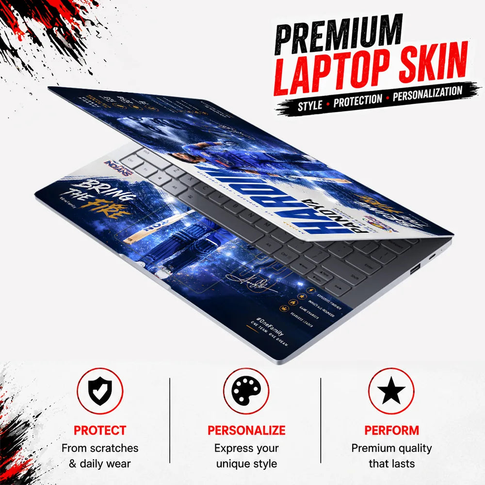 Hardik Pandya Bring The Fire Laptop Skin - View 3