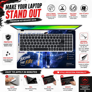 Hardik Pandya Bring The Fire Laptop Skin - View 5
