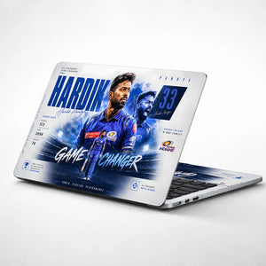 Hardik Pandya Game Changer White Laptop Skin - View 1
