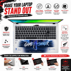 Hardik Pandya Game Changer White Laptop Skin - View 5
