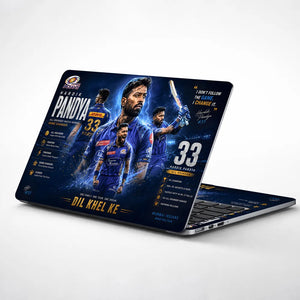Hardik Pandya IPL Champion Stat Laptop Skin - View 1
