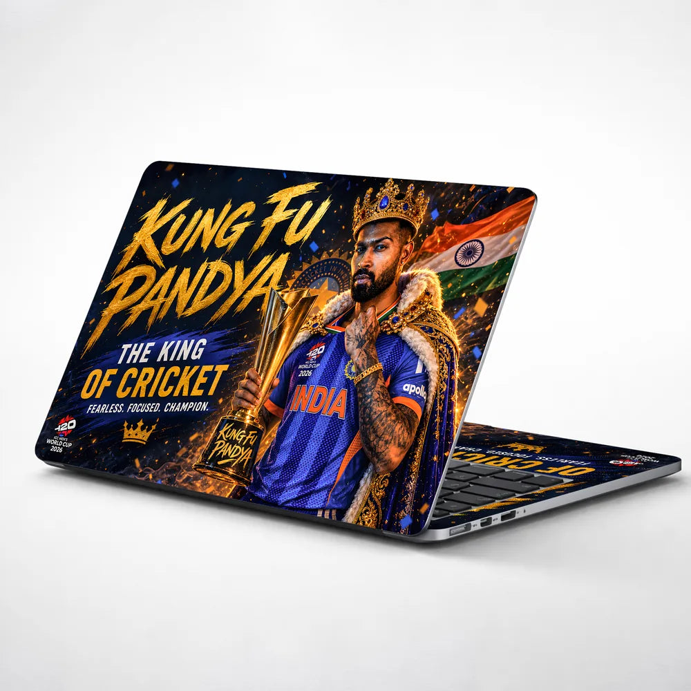 Hardik Pandya Kung Fu King Laptop Skin - View 1