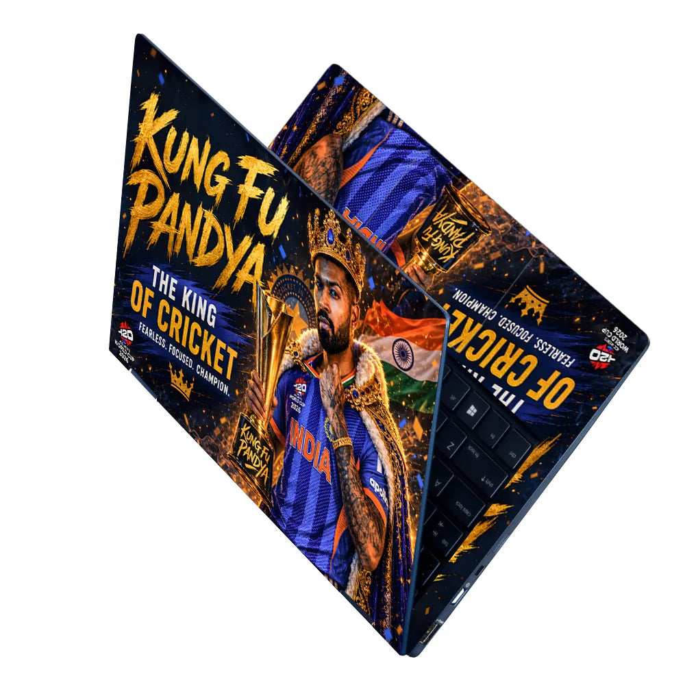 Hardik Pandya Kung Fu King Laptop Skin - View 2