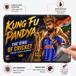 Hardik Pandya Kung Fu King Laptop Skin - View 4