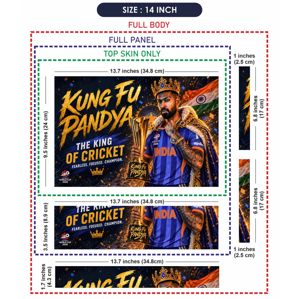 Hardik Pandya Kung Fu King Laptop Skin - View 7