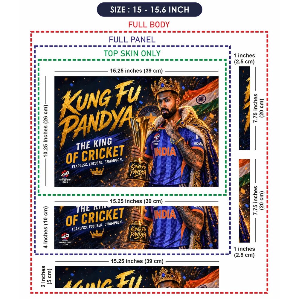 Hardik Pandya Kung Fu King Laptop Skin - View 8