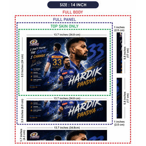 Hardik Pandya Mumbai 33 Laptop Skin - View 7