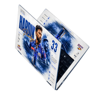 Hardik Pandya Power Passion White Laptop Skin - View 2
