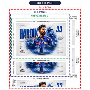 Hardik Pandya Power Passion White Laptop Skin - View 7