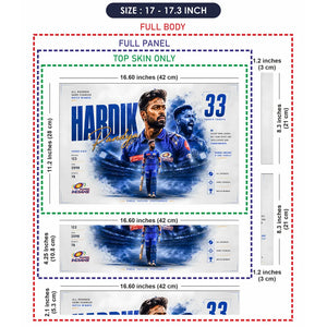 Hardik Pandya Power Passion White Laptop Skin - View 9